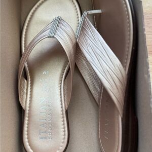 Italian Shoemakers Rose Gold Sandals